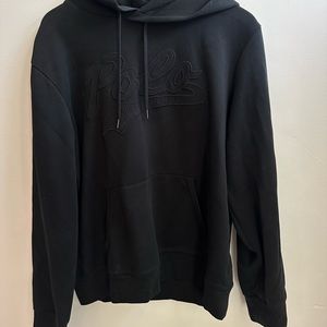 Black polo hoodie